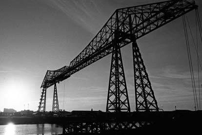Transporter bridge at sunset Photograph by David Eadington ©2025 David Eadington. Contact dave@eadington.co.uk