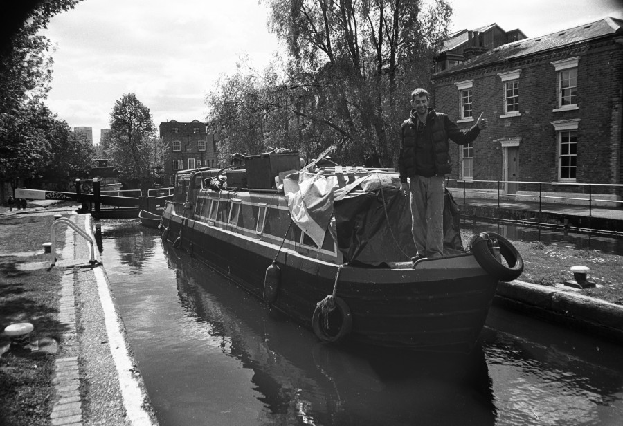 Canal Boat Skipper Photograph by David Eadington ©2025 David Eadington. Contact dave@eadington.co.uk
